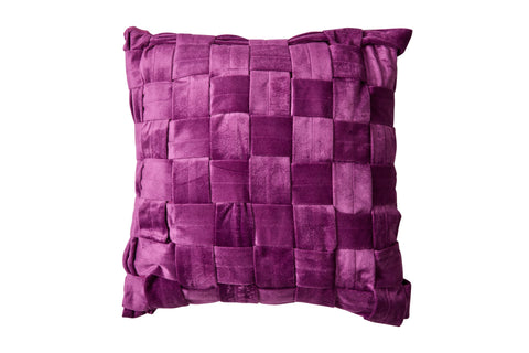 GOA - CUSCINO VELLUTO FUCSIA TRECCIA