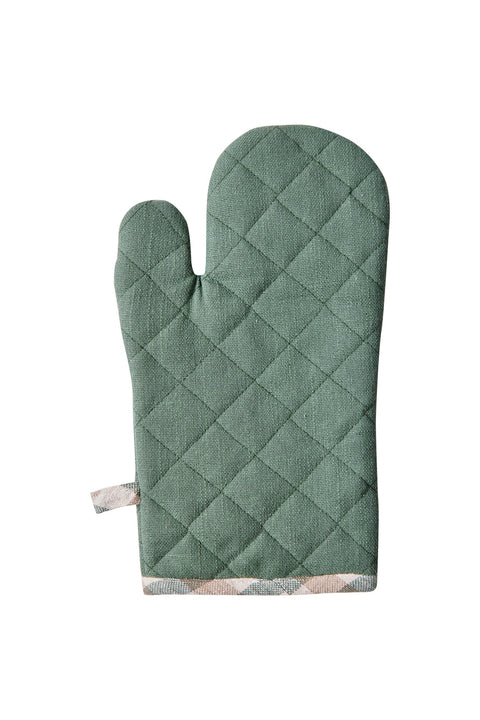 BORMIO - SET 1/3 GUANTO E DUE PRESINE VERDI CON BORDO QUANDRETTO