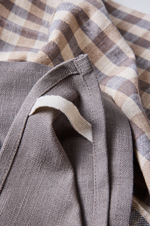 BORMIO - ASCIUGHINI SET 1/2 BEIGE E QUANDRETTI