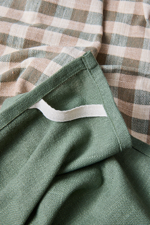 BORMIO - ASCIUGHINI SET 1/2 VERDE E CON QUADRETTI