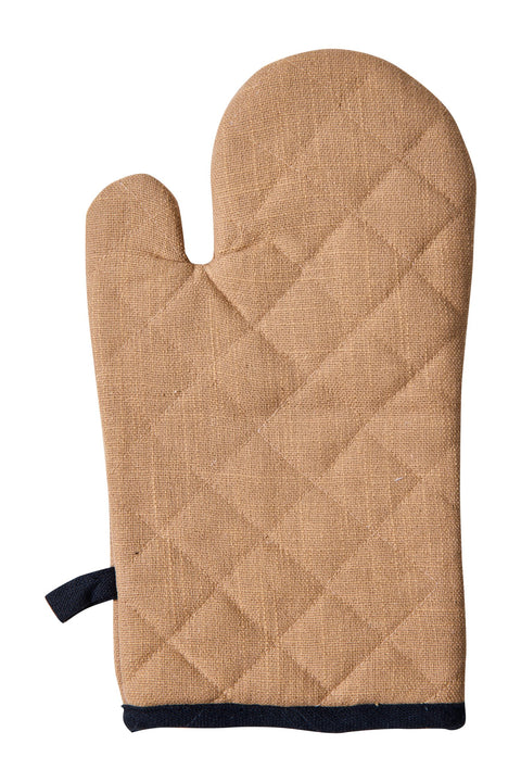 BORMIO - SET 1/3 GUANTO E DUE PRESINE BEIGE CON BORDO NERO