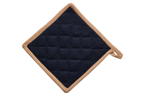 BORMIO - SET 1/3 GUANTO E DUE PRESINE NERE CON BORDO BEIGE