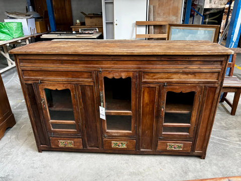 LARGE ORIGINAL TEAK SIDEBOARD WITH 3 DOORS AND 3 DRAWERS