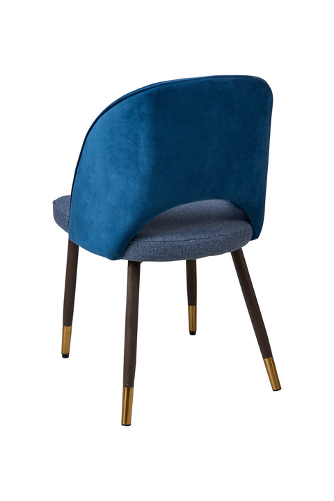 ALESSANDRA - SEDIA TESSUTO E VELLUTO TONALITA BLU