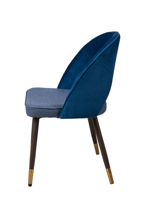 ALESSANDRA - SEDIA TESSUTO E VELLUTO TONALITA BLU