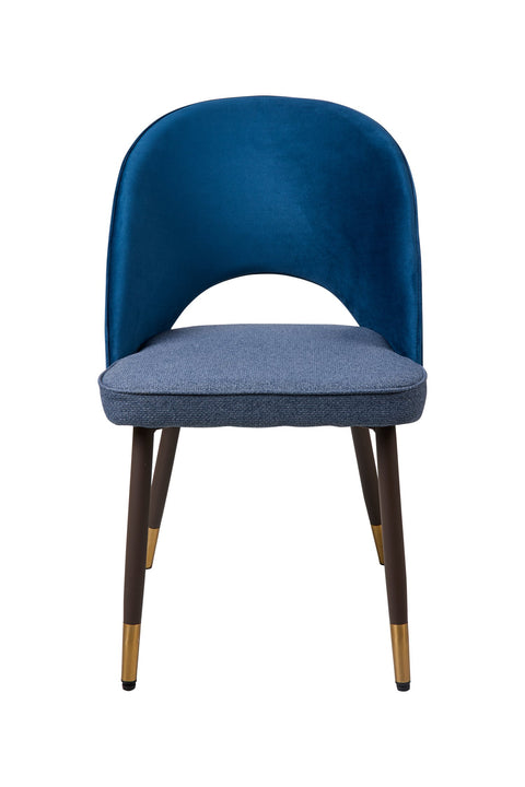 ALESSANDRA - SEDIA TESSUTO E VELLUTO TONALITA BLU