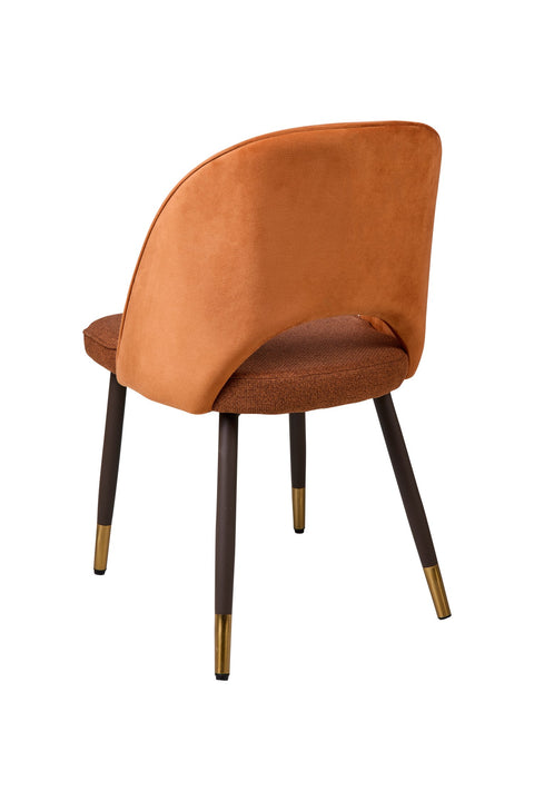 ALESSANDRA - SEDIA TESSUTO E VELLUTO TONALITA CARAMELLO