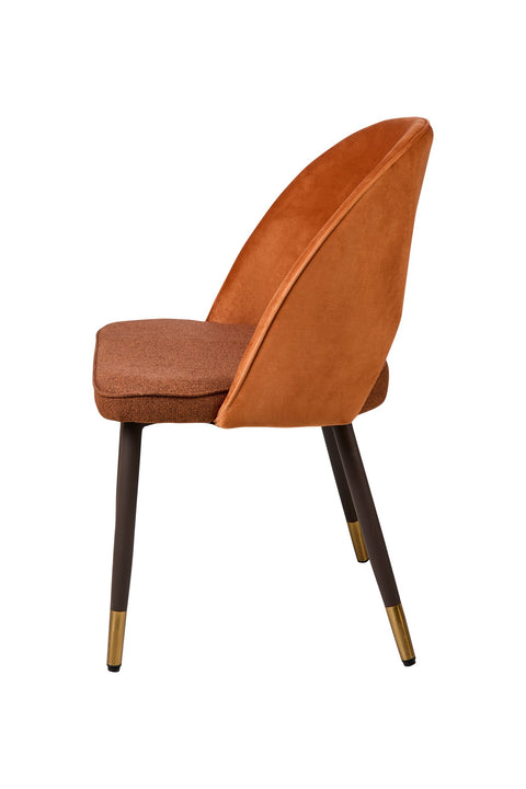 ALESSANDRA - SEDIA TESSUTO E VELLUTO TONALITA CARAMELLO
