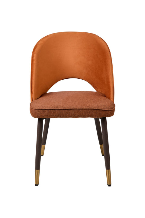 ALESSANDRA - SEDIA TESSUTO E VELLUTO TONALITA CARAMELLO