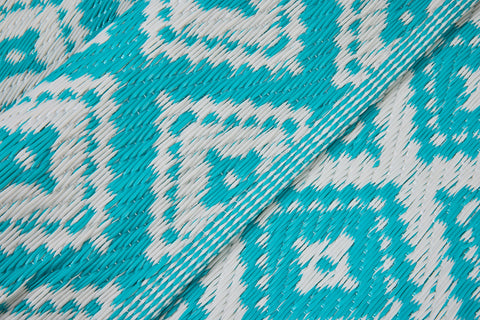 ODISHA - PASSATOIA PP 70X200 AZZURRA CON ROMBI BIANCHI