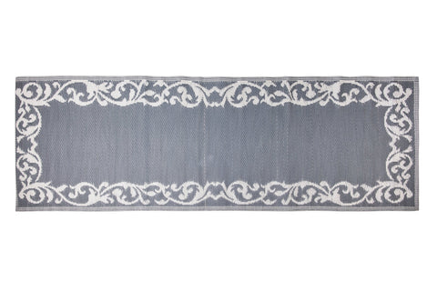 ODISHA - PASSATOIA PP 70X200 GRIGIO CON DECORI BAINCHI