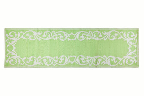 ODISHA - PASSATOIA 50X160 VERDE CON DECORI BIANCHI