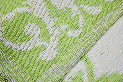 ODISHA - PASSATOIA 50X160 VERDE CON DECORI BIANCHI