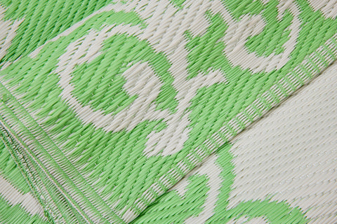 ODISHA - PASSATOIA PP 60X180 VVERDE CON DECORI BIANCHI