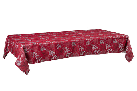 ROVANIEMI - TOVAGLIA ROSSA JACQUARD FOGLIE 150X240 6TOVAGL