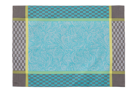 MARSEILLE - PLACEMATE 1/4 JACQUARD TONO AZZURRO 33X45