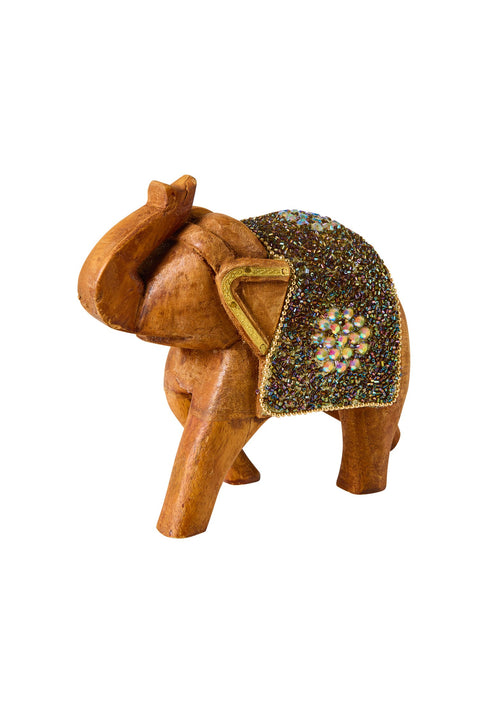 ELEFANTE DECOR MARRONE CON GLITTER