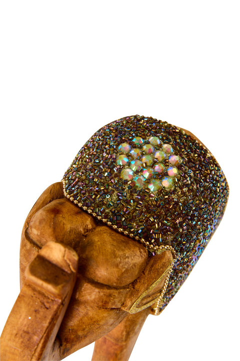 ELEFANTE DECOR MARRONE CON GLITTER