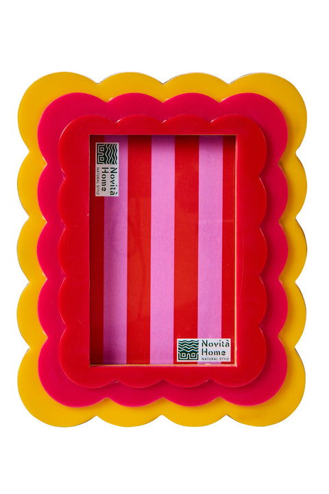 ALAVIDA - PORTA FOTO GIALLO ROSA ARANCION ONDE