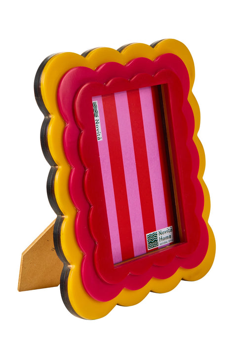 ALAVIDA - PORTA FOTO GIALLO ROSA ARANCION ONDE