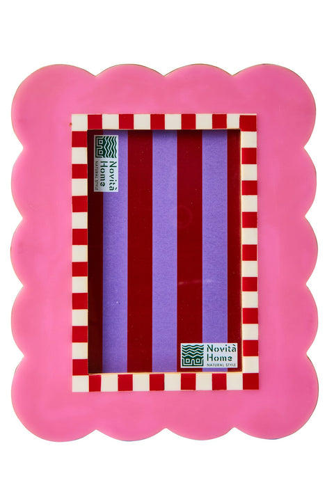 PORTA FOTO ONDA ROSA