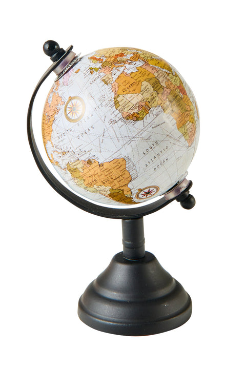 MAPPAMONDO - MINI GLOBO BIANCO E NERO