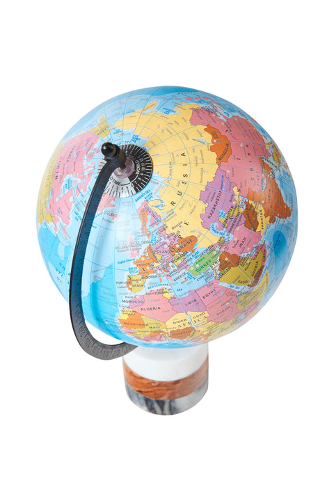 MAPPAMONDO - GLOBO AZZURRO BASE MARMO