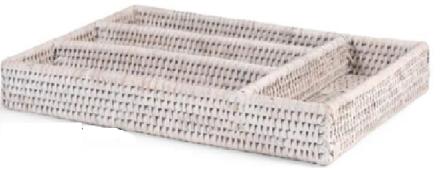 MYANMAR - CESTA PORTA POSATE 4 SCOMPARTI