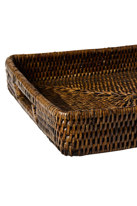 MYANMAR - VASSOIO RETTANGOLARE SET 1/2 CON INVITO MANI