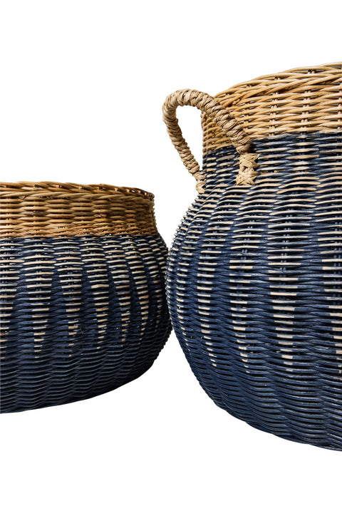 MYANMAR - CACHE POT MIDOLLINO BLUE NATURALE SET 1/2 FORME DIVERS