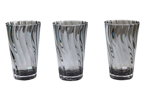 FORMENTERA - BICCHIERI BIBITA SET 1/6 GRIGI IN METACRILATO