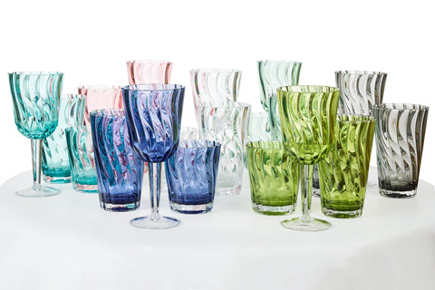 FORMENTERA - BICCHIERI BIBITA SET 1/6 AZZURRI IN METACRILATO