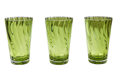 FORMENTERA - BICCHIERI BIBITA SET 1/6 VERDE CHIARO METACRILATO