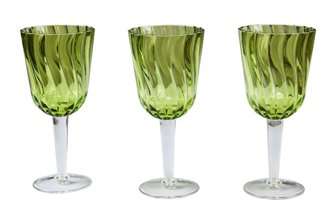 FORMENTERA - CALICI SET 1/6 VERDI CHIARO IN METACRILATO