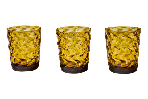 IBIZA - BICCHIERI SET 1/6 COLOR AMBRA IN METACRILATO