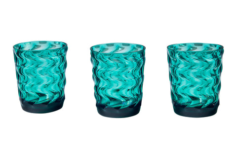 IBIZA - BICCHIERI SET 1/6 VERDE SCURO IN METACRILATO