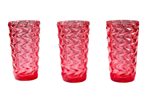 IBIZA - BICCHIERI BIBITA SET 1/6 ROSA IN METACRILATO