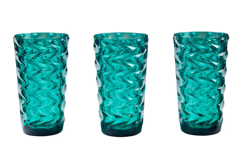 IBIZA - BICCHIERI SET 1/6 VERDE SCRUO IN METACRILATO