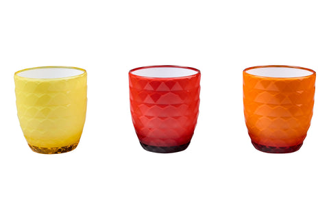 TAGOMAGO - BICCHIERI SET 1/6 MULTICOLORE INTERNO BIANCO METACRIL