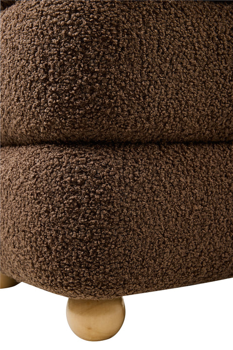 POLLY - POUF IMBOTTITO MARRONE