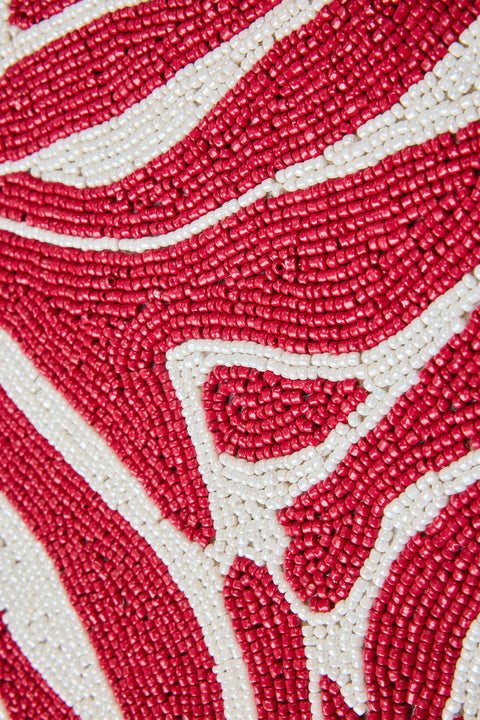 SEA FOOD - SOTTOPIATTI PERLINE CORALLO ROSSO SET 1/4