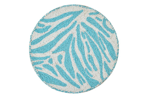 SEA FOOD - SOTTOPIATTI PERLINE CORALLO TURCHESE SET 1/4