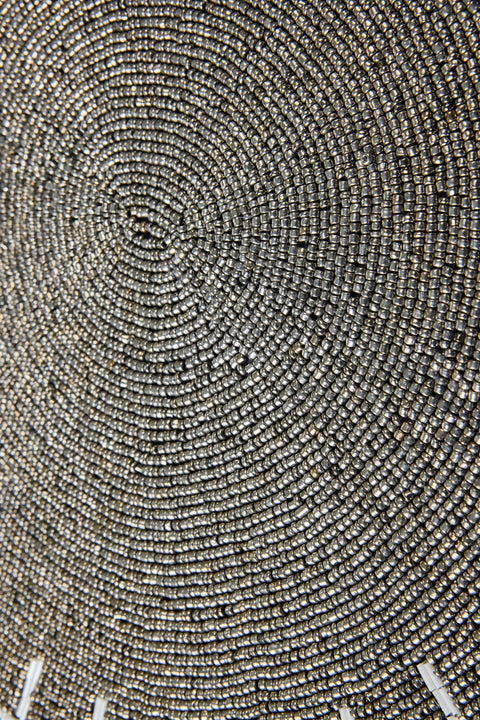 BELUGA - SOTTOPIATTO GRIGIO CON IMPUNTURA BIANCA SET 1/4