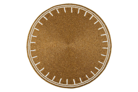 BELUGA - SOTTOPIATTO ORO CON IMPUNTURA BIANCA SET 1/4