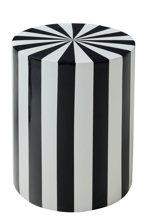 LONDON - SGABELLO BIANCO E NERO SPIRALE