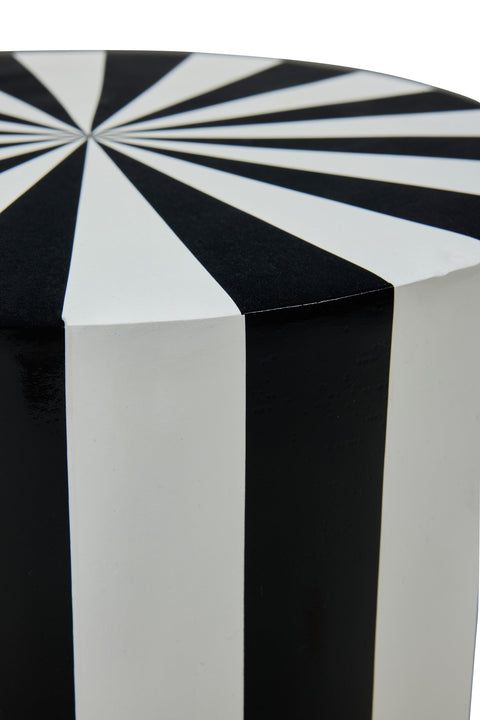 LONDON - SGABELLO BIANCO E NERO SPIRALE