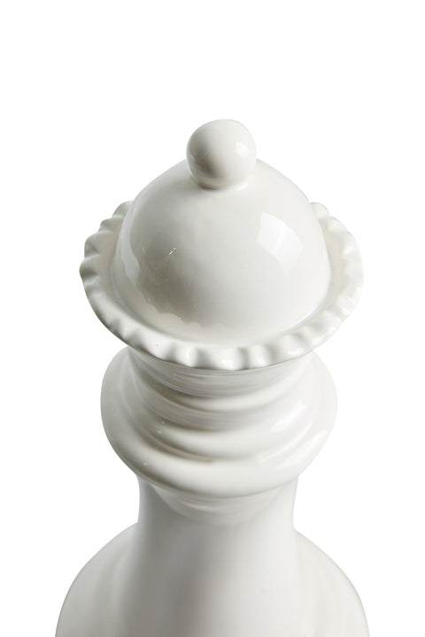 CHECKMATE - ALFIERE DECROATIVO BIANCO CERAMICA