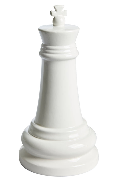 CHECKMATE - REGINA SCACCHI DECORATIVA BIANCA IN CERAMICA