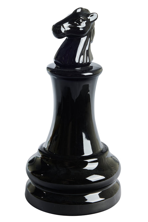 CHECKMATE - CAVALLO SCACCHI DECORATIVO NERO IN CERAMICA