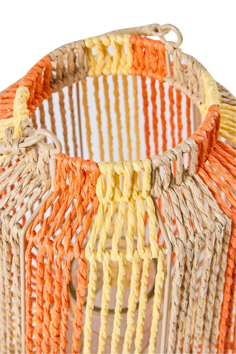 GAIRDNER - LANTERNA CON VETRO P.TA CANDELE ARANCIONE E GIALLA